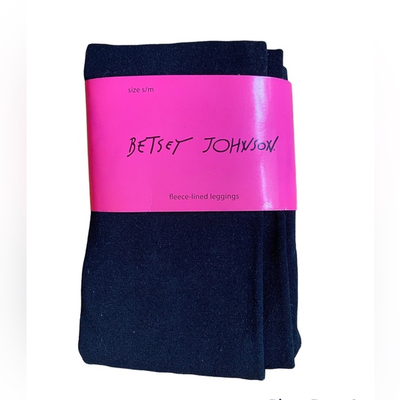 Betsey Johnson Pants - Betsey Johnson new-in-package black fleece-lined leggings, size s/m